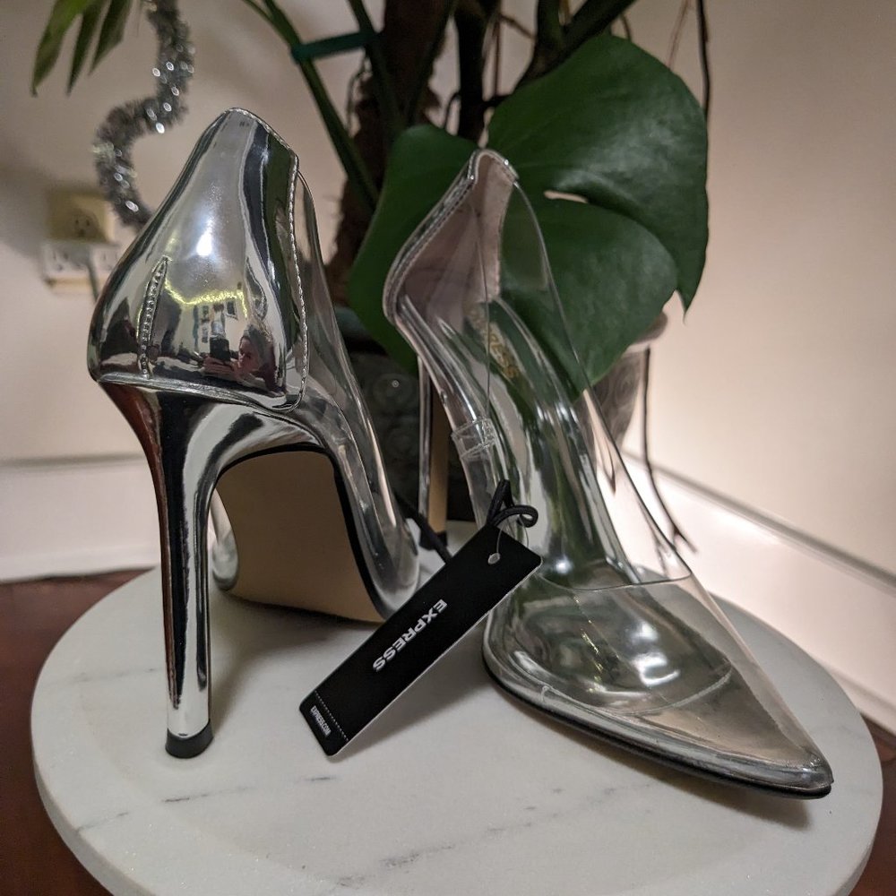 Express Classic Clear Pointed Toe Pumps